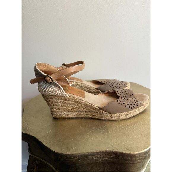 kanna Shoes - Kanna‎ Espadrilles Spain Open Toe Ankle Strap Tan Beige Size 9